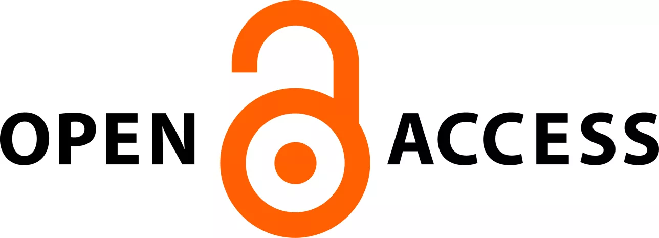 Open Access logo with dark text for contrast, on transparent background. CC-BY-SA-4.0.