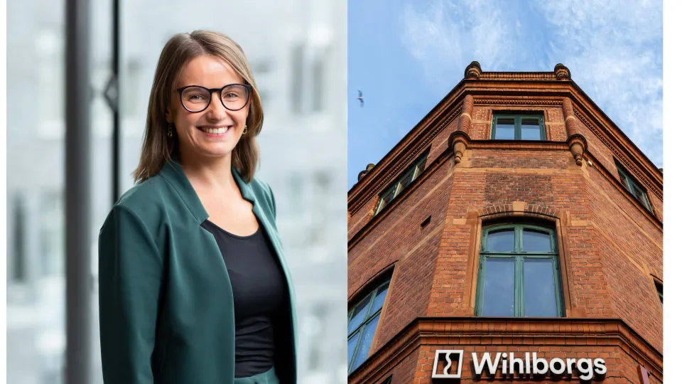 Profile picture of Tove and a picture of a house with a Wihlborg sign. 