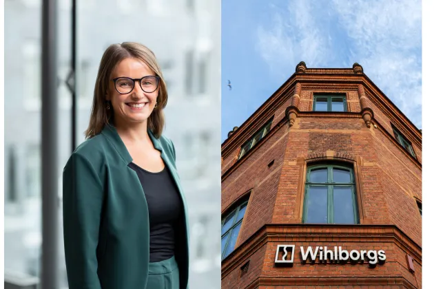 Profile picture of Tove and a picture of a house with a Wihlborg sign. 
