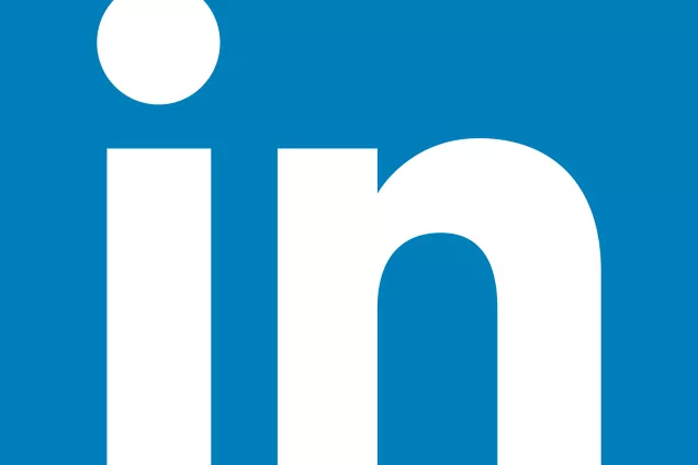 LinkedIn logo. "in" in white on a blue background.