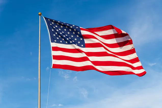 American flag. Photo