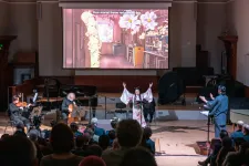 Picture from the opera AI Kaidan with 3 people in focus