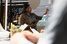 Corporate person doing a presentation.