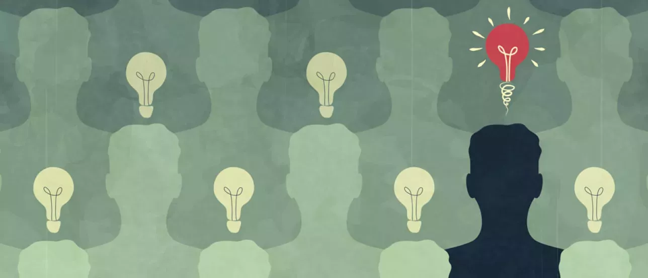 Graphic illustration Managing People, Knowledge & Change study programme